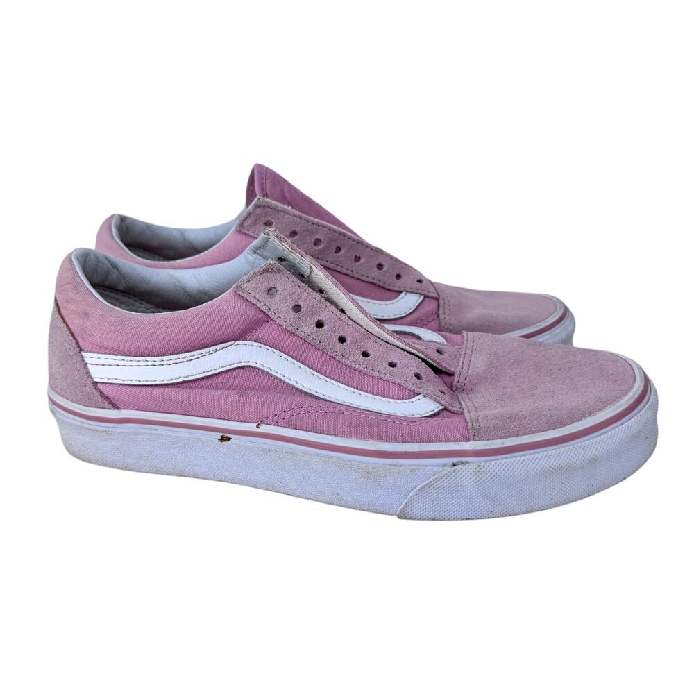 Vans Of The Wall Sneakers Unisex Adults M7‎ W8.5 Rose Pink Suede Lace Up 508182